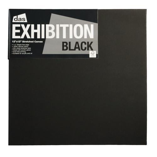 Exhibition Black 1.5 Artist Canvas 12x12 DAS