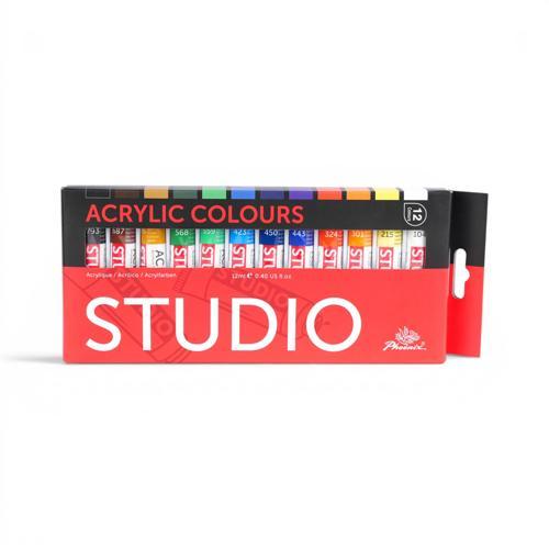 Acrylic Paint Set 12 x 12ml Colours Phoenix