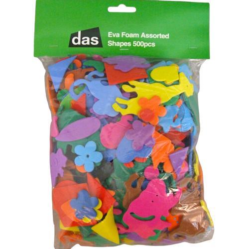 EVA Foam Craft Shapes Assorted 500 Pack DAS