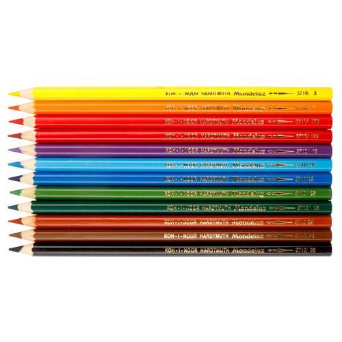 Aquarell Watercolour Pencils Assorted 12 Pack Koh-I-Noor 3716