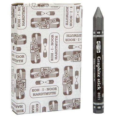 Hexagonal Graphite Lead Sticks 6B 10mm 12 Pack Koh-I-Noor 8971