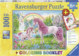 Ravensburger Magical Unicorns Puzzle Colour Bk 100 Pieces