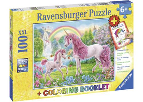 Ravensburger Magical Unicorns Puzzle Colour Bk 100 Pieces