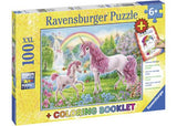 Ravensburger Magical Unicorns Puzzle Colour Bk 100 Pieces
