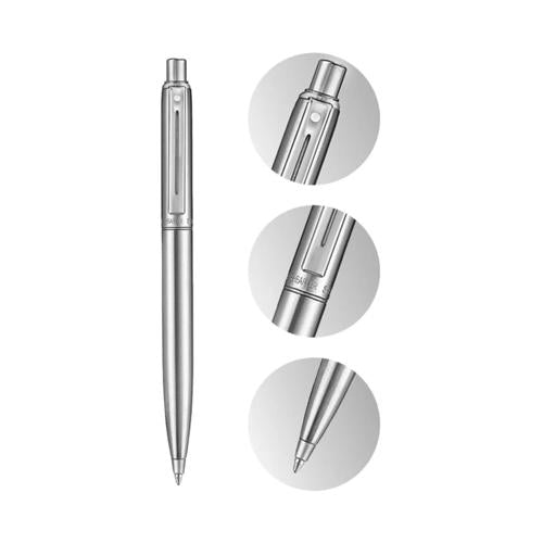 SHEAFFER SENTINEL BRUSHED CHROME/CHROME TRIM BALLPOINT PEN
