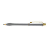 SHEAFFER SENTINEL BRUSHED CHROME/GOLD TRIM BALLPOINT PEN