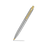 SHEAFFER SENTINEL BRUSHED CHROME/GOLD TRIM BALLPOINT PEN