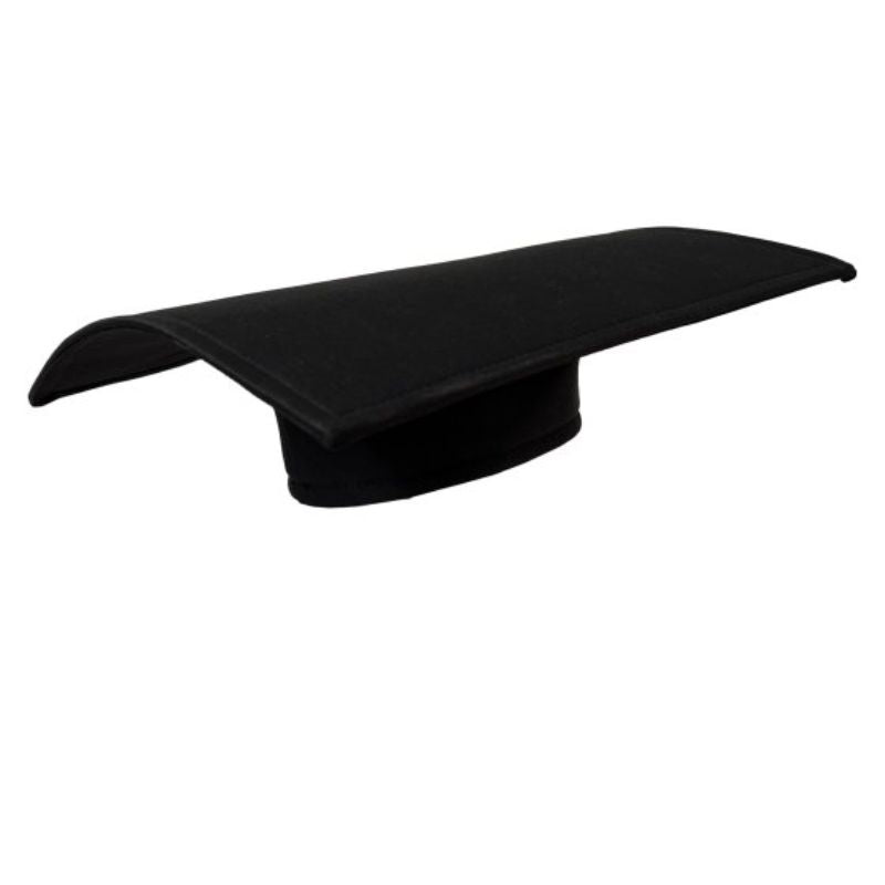 Graduation Black Fabric Mortarboard Hat, a stylish cap with tassel, symbolizing academic achievement and tradition.