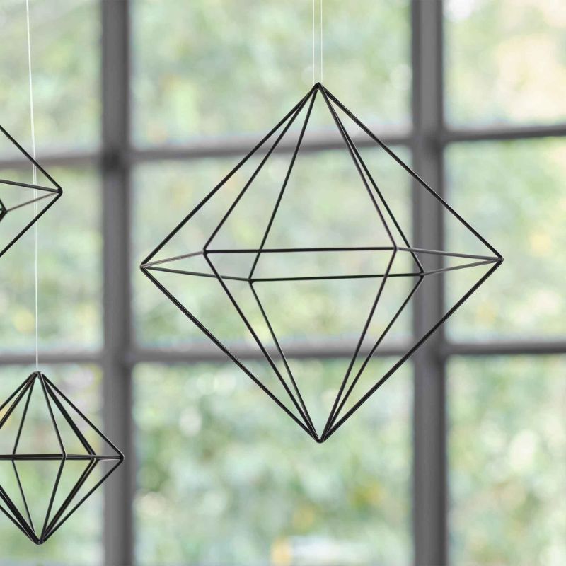 Contemporary Wedding Large Geo Metal Hanging Decorations