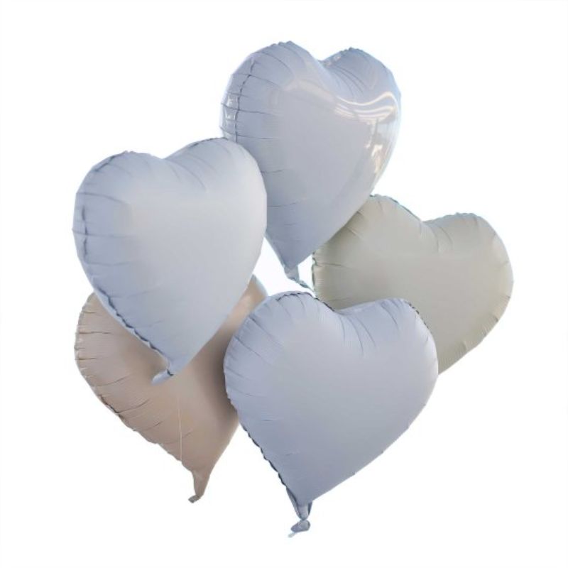 Pack of 8 heart-shaped engagement balloons, ideal for romantic celebrations with easy assembly supplies included.