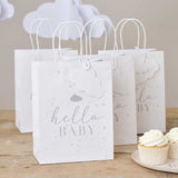 Hello Baby Speckle & Cloud Baby Shower Gift Bags - Pack of 5