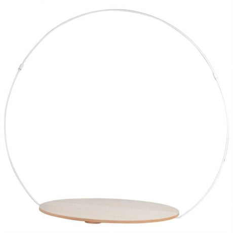 Sage Wedding Wooden Hoop Cake Stand, 66cm tall, elegant rustic design for showcasing wedding cakes and floral decor.