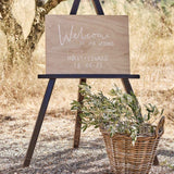Sage Wedding Customisable A2 Wooden Sign