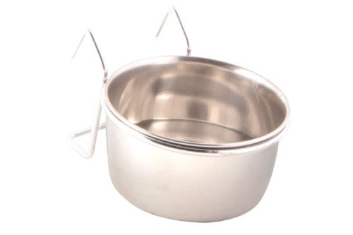 Bird Feeder - Stainless Steel Coop Cup & Holder 8cm    - 150mL