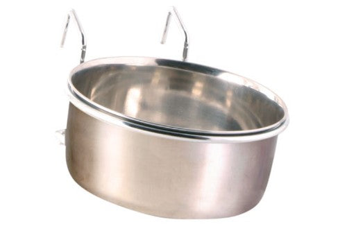 Bird Feeder - Stainless Steel Coop Cup & Holder 12cm    - 600mL