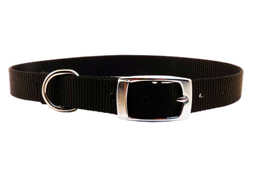 Dog Collar - Nylon S/Layer 20mm x 55cm Collar - Black