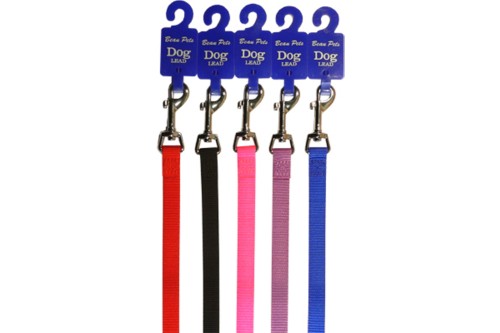 Dog Lead- Nylon S/Layer 15mm x 120cm Lead - Black