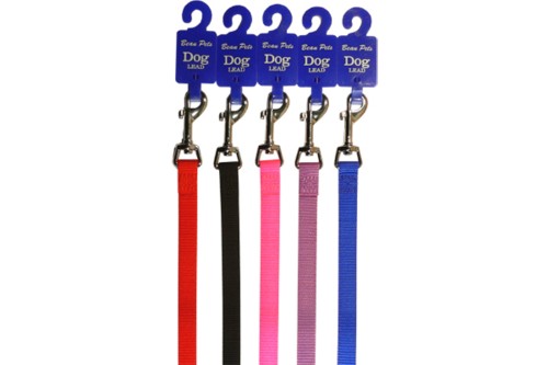 Dog Lead- Nylon S/Layer 15mm x 120cm Lead - Blue
