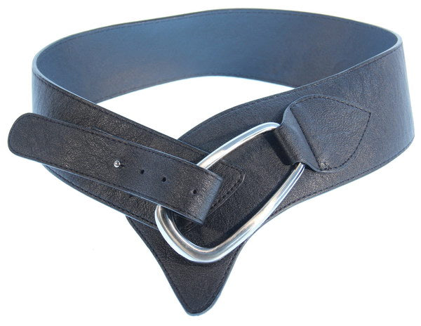 Belt - Oval Buckle Stretch Blk - Medium