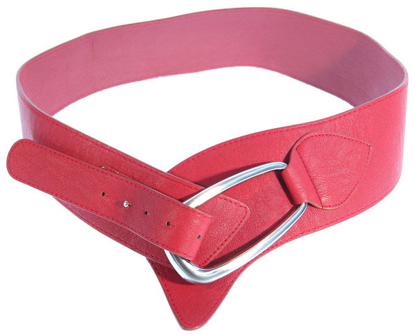 Belt - Oval Buckle Stretch Red - Medium