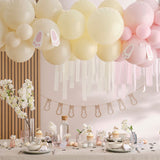Colorful honeycomb Easter egg decorations in cream, pink, and sage for festive spring gatherings, fully recyclable.