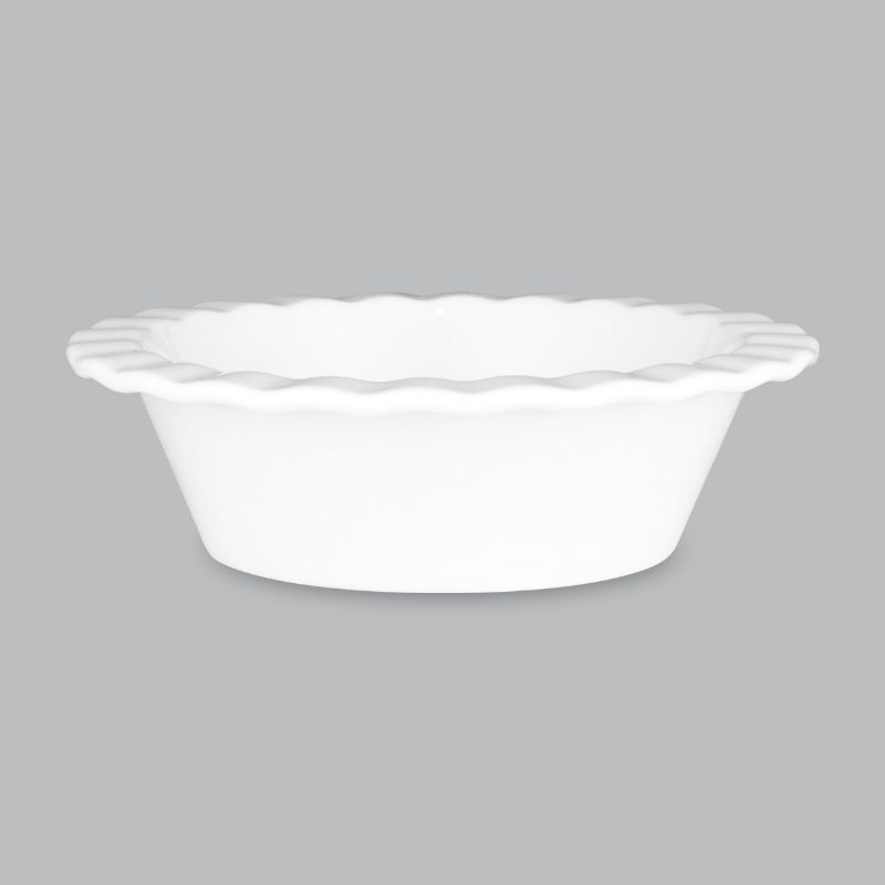 Fluted Pie 12.5 x 4cm - New Bone- Wilkie Brothers
