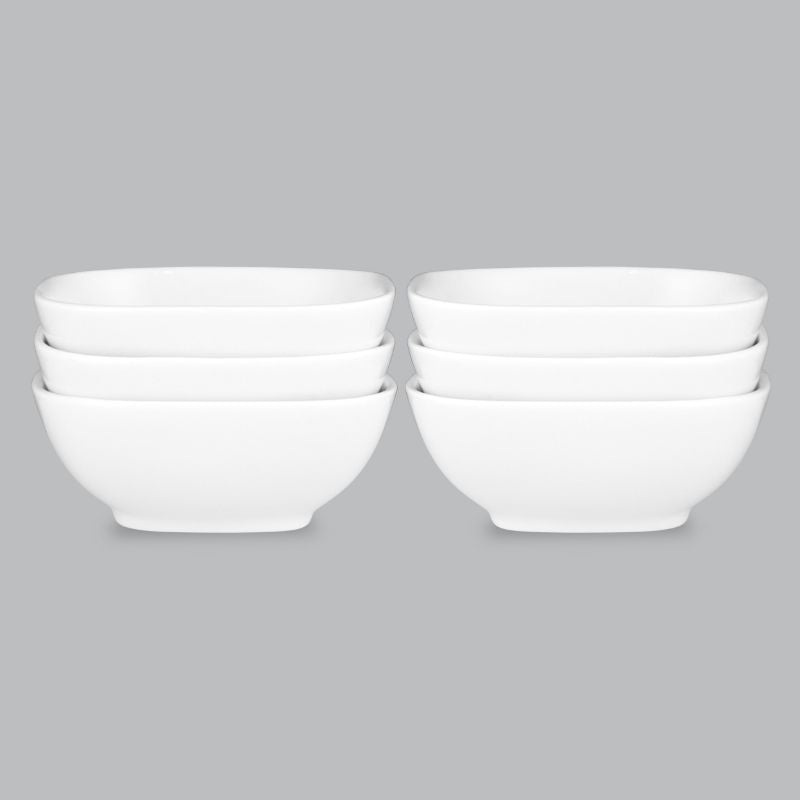 Square Bowl Set/6 10cm - New Bone- Wilkie Brothers