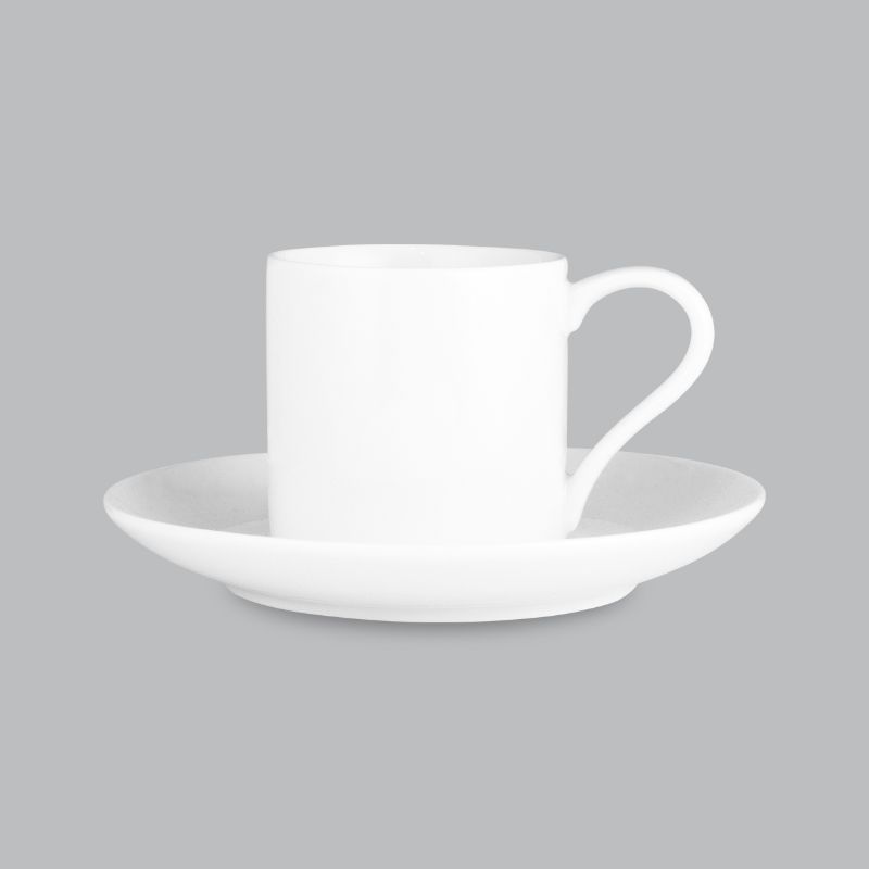Strt Demi Cup&Saucer 100ml N/Bone- Wilkie Brothers