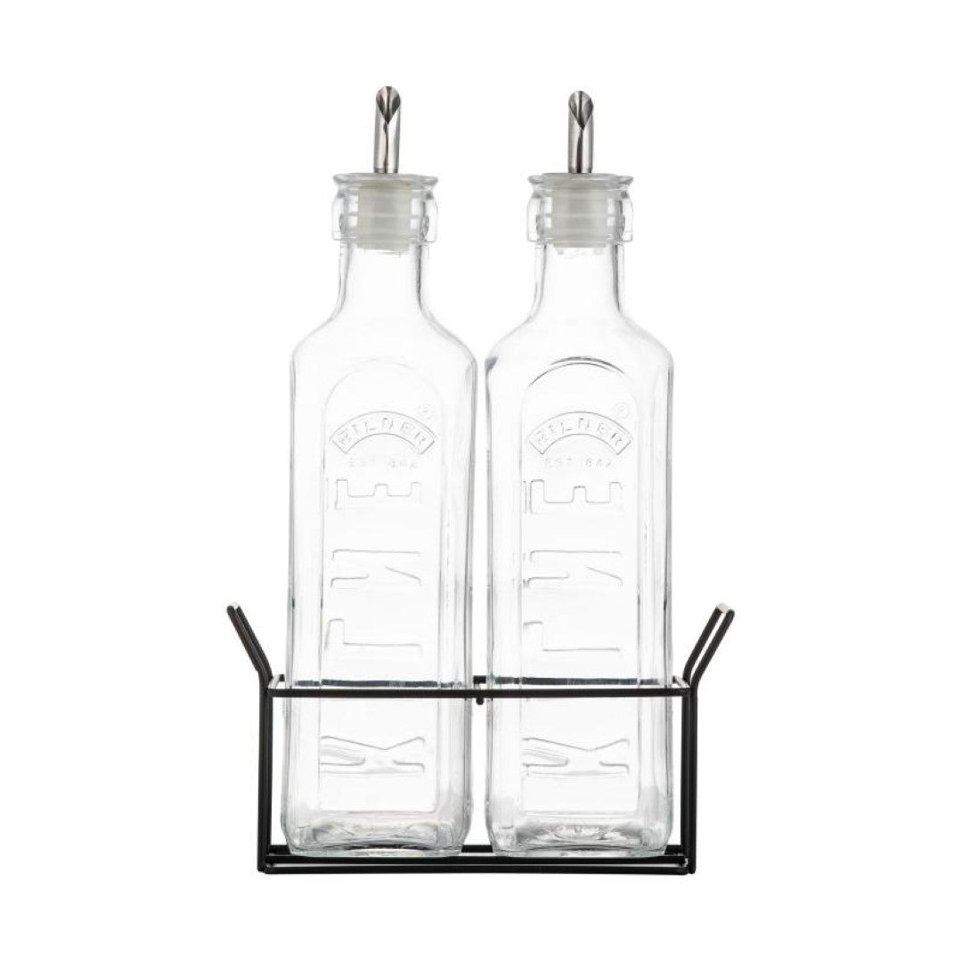 Oil Bottle Set - KILNER Clear (600ml)