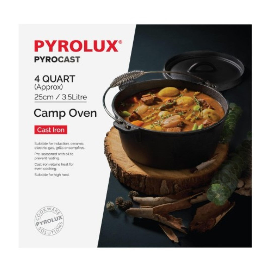 Camp Oven - PYROLUX Pyrocast (25cm/3.5L)