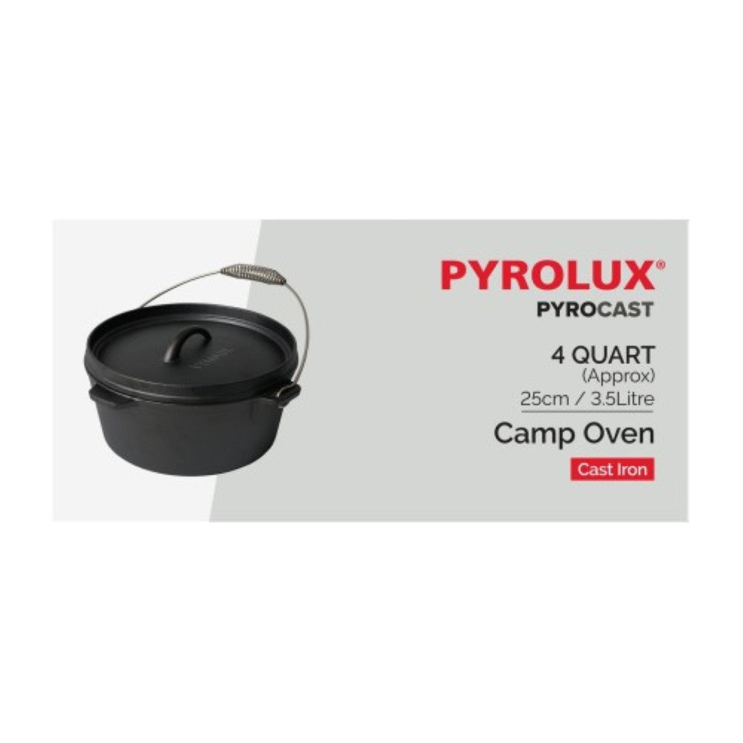 Camp Oven - PYROLUX Pyrocast (25cm/3.5L)