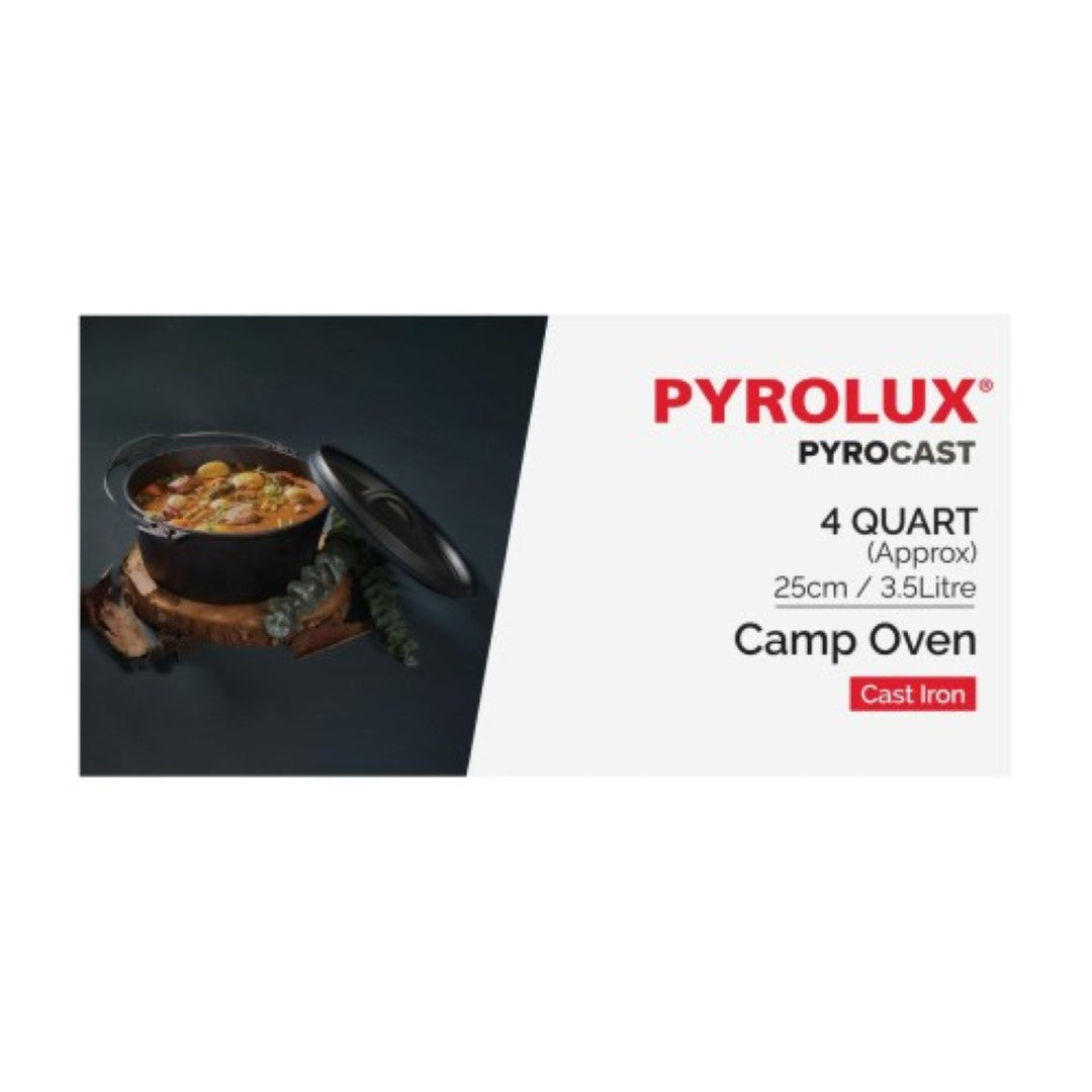 Camp Oven - PYROLUX Pyrocast (25cm/3.5L)