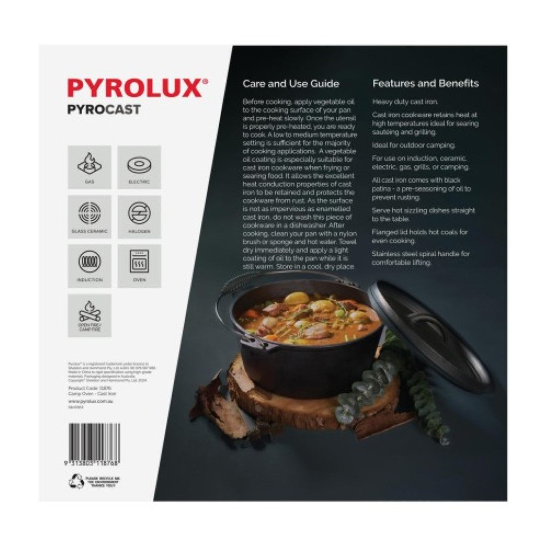 Camp Oven - PYROLUX Pyrocast (25cm/3.5L)