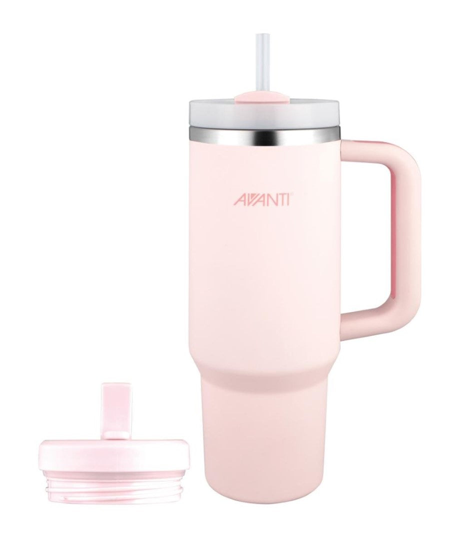 Insulated Tumbler - AVANTI HydroQuench w Two Lids 1L (Blush Pink)