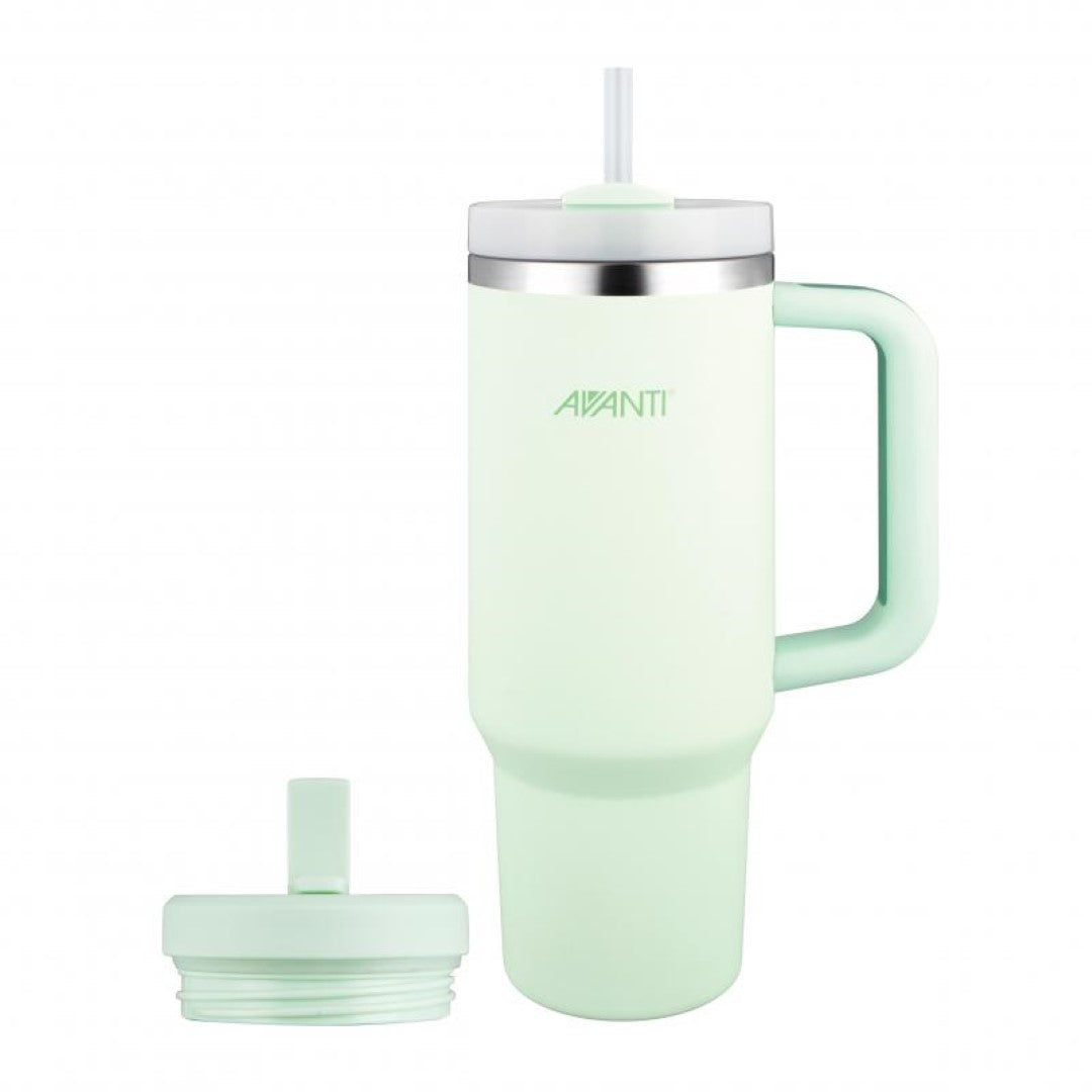 Insulated Tumbler - AVANTI HydroQuench w Two Lids 1L (Soft Mint)