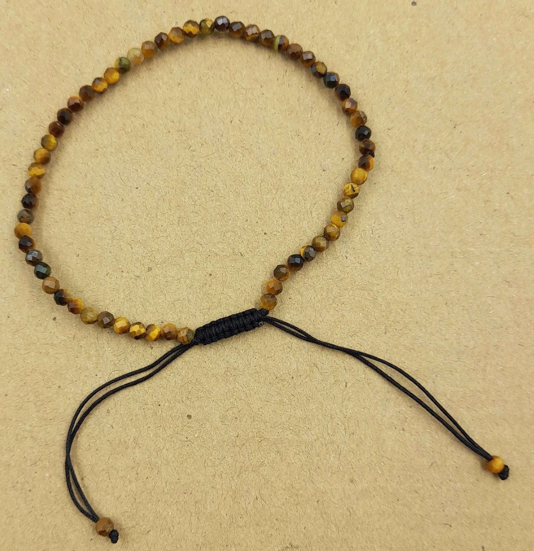 Gemstone Bracelet - Star Cut Faceted Tiger Eye (Set of 3)