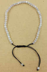 Gemstone Bracelet - Star Cut Faceted Clear Quartz (Set of 3)