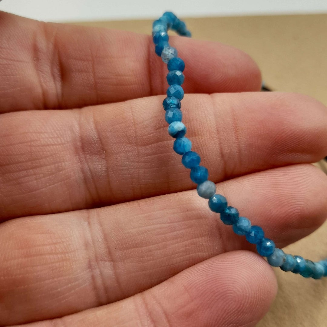 Gemstone Bracelet - Star Cut Faceted Apatite (Set of 3)