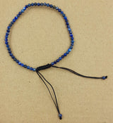 Gemstone Bracelet - Star Cut Faceted Lapis Lazuli (Set of 3)