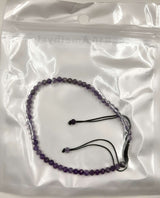 Gemstone Bracelet - Star Cut Faceted Amethyst (Set of 3)