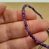 Gemstone Bracelet - Star Cut Faceted Amethyst (Set of 3)