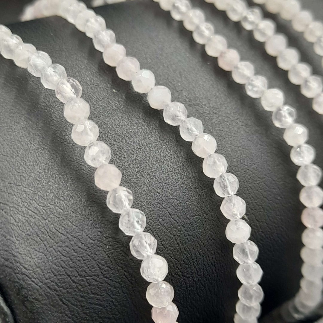 Gemstone Bracelet - Star Cut Faceted Clear Quartz (Set of 3)