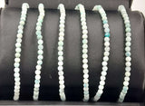 Gemstone Bracelet - Star Cut Faceted Amazonite (Set of 3)