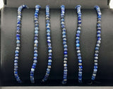Gemstone Bracelet - Star Cut Faceted Lapis Lazuli (Set of 3)