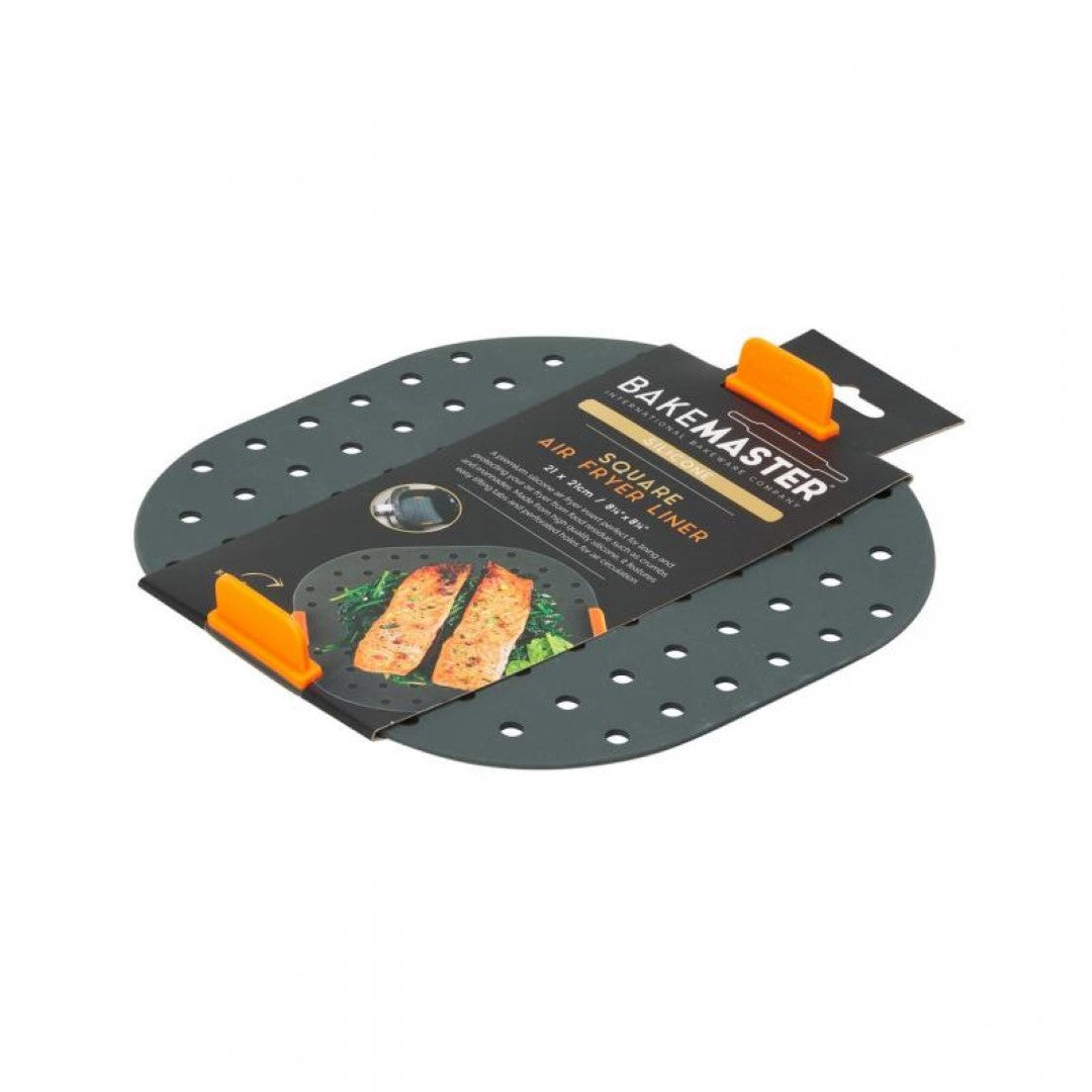Square Air Fryer Liner - BAKEMASTER Silicone (21 x 21cm)