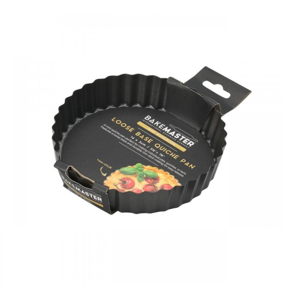 Quiche Pan - BAKEMASTER Mini Non Stick Loose Base (14 x 3cm)