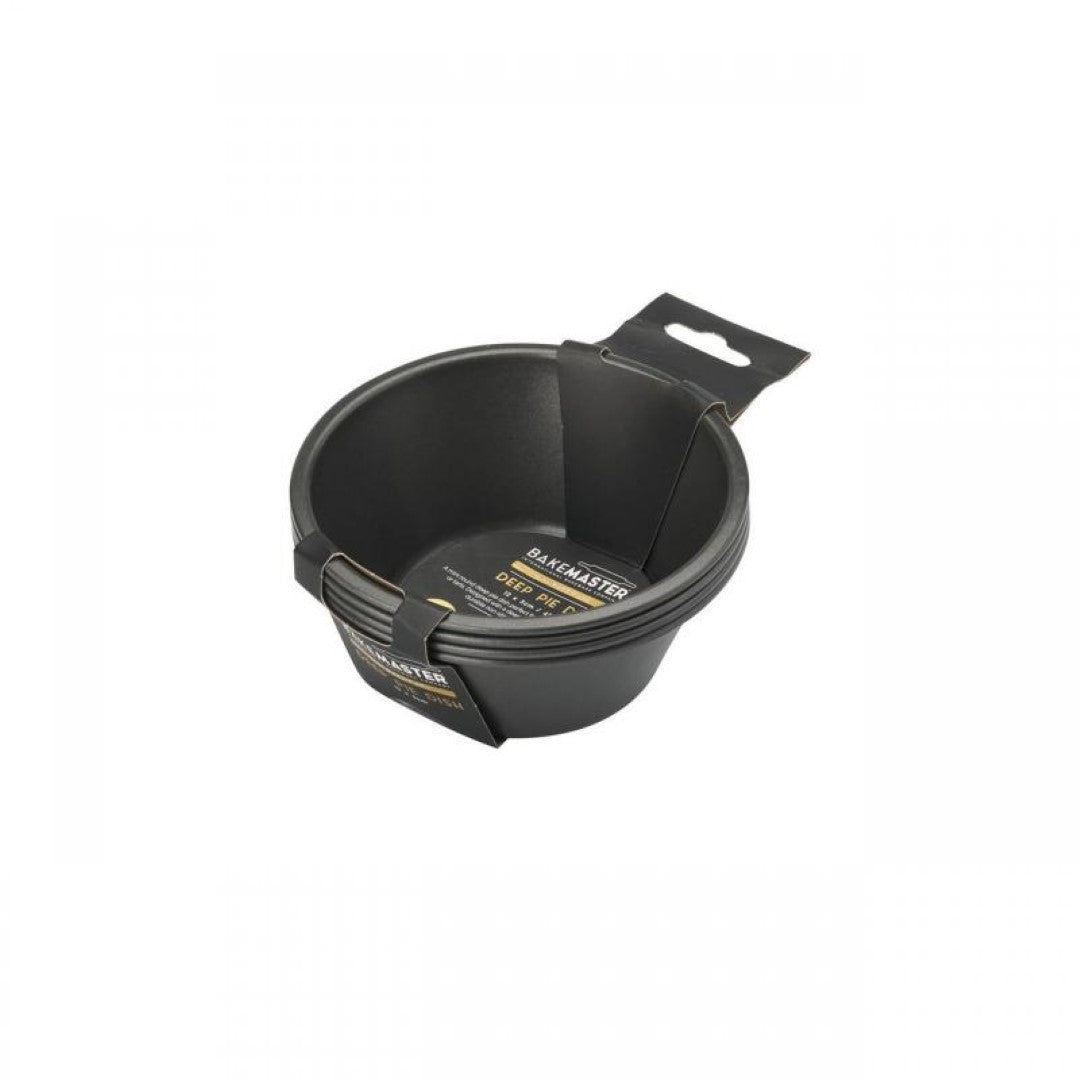 Deep Pie Dish - BAKEMASTER Mini Non Stick 12 x 5cm (Set of 4)