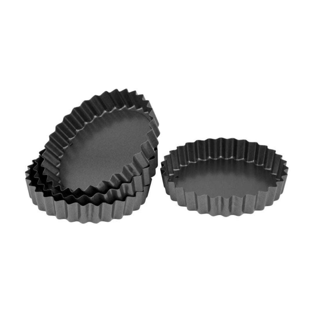 Loose Base Quiche - BAKEMASTER Mini Non Stick 12 x2cm (Set of 4)