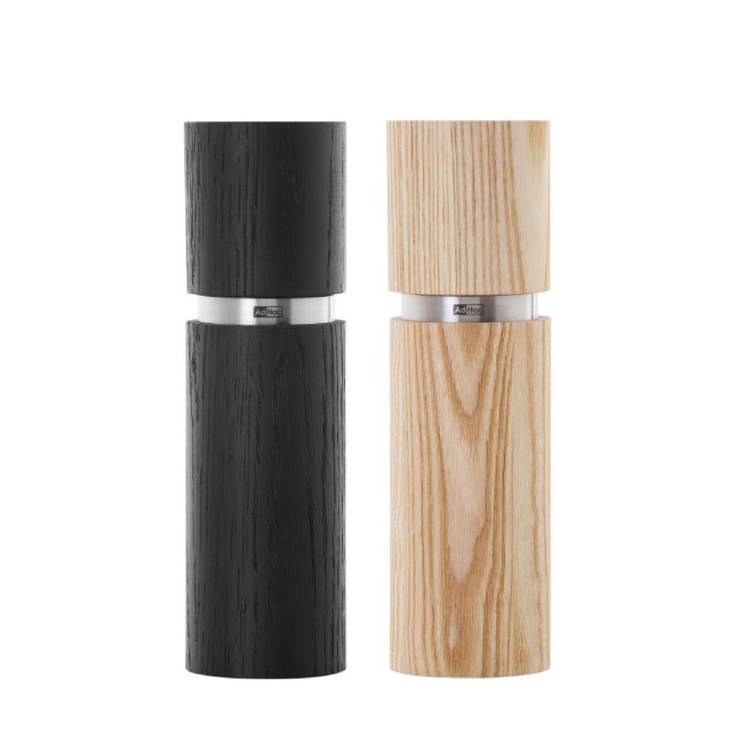 Salt & Pepper Mill Set - Adhoc Textura Black/Cream (20cm)