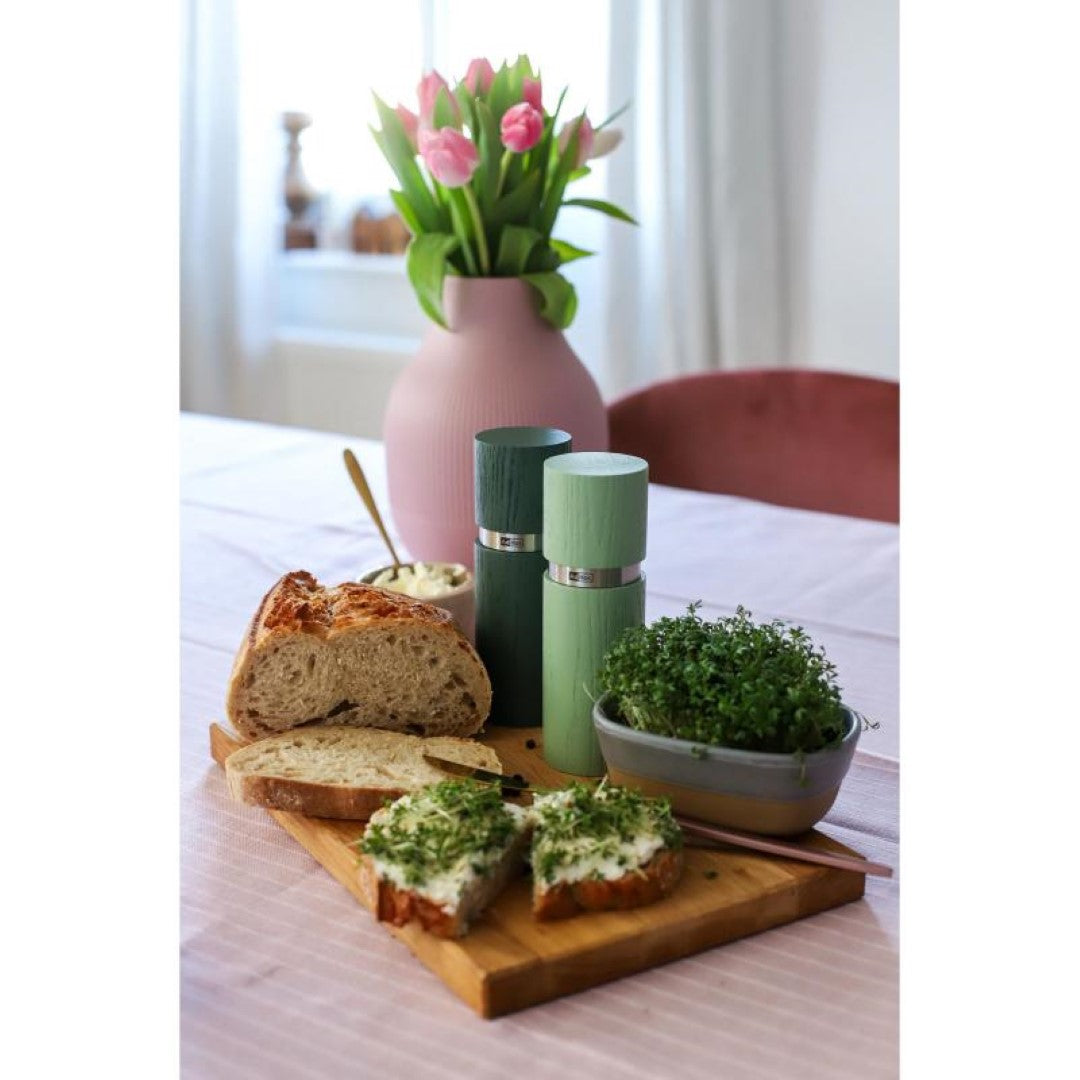 Salt & Pepper Mill Set - Adhoc Textura Green (15cm)